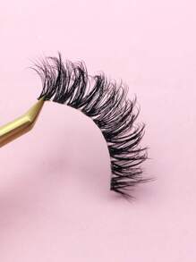 1pair Extra Long False Eyelashes - Black - View 6