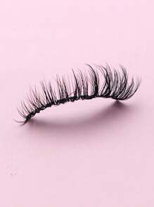 1pair Extra Long False Eyelashes - Black - View 8