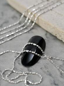 1入組鏈條設計美甲飾品 - 銀色 - 查看 1