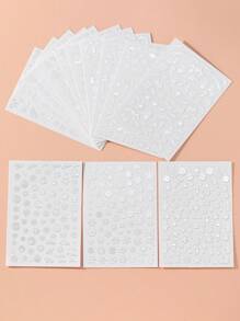 16sheets Christmas Tree Pattern Nail Art Sticker - Silver - View 3