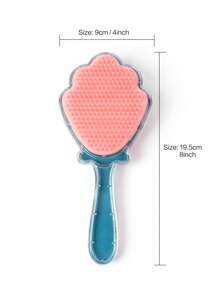 Cepillo de peinado de cabello con cojín en forma de concha y peine,herramientas para el cabello - Azul - Ver 5