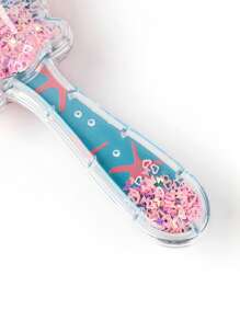 Cepillo de peinado de cabello con cojín en forma de concha y peine,herramientas para el cabello - Azul - Ver 7