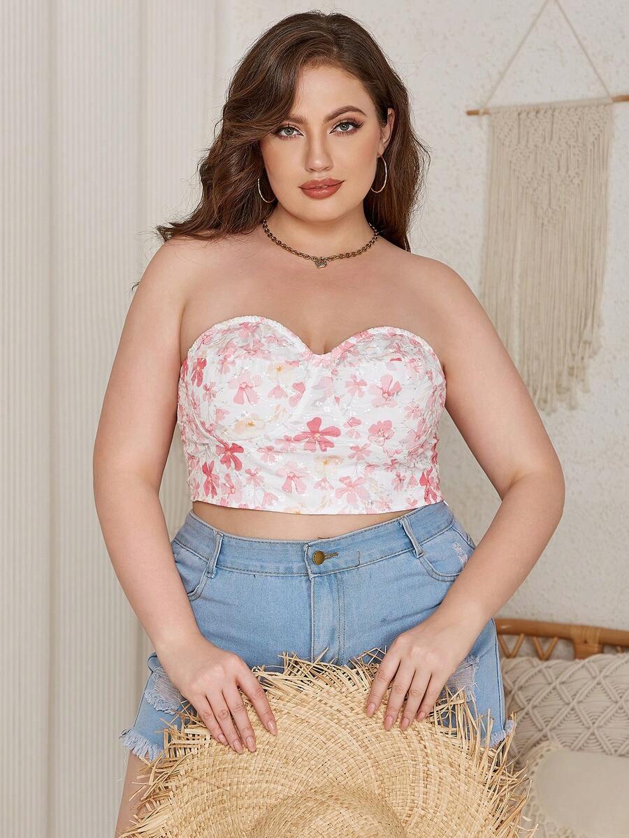 Eilly Bazar áo nữ kích thước lớn Hoa Tất cả trên in Boho - Nhiều màu - Xem 1