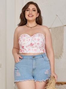 Eilly Bazar áo nữ kích thước lớn Hoa Tất cả trên in Boho - Nhiều màu - Xem 3