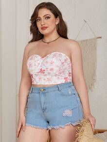 Eilly Bazar áo nữ kích thước lớn Hoa Tất cả trên in Boho - Nhiều màu - Xem 4