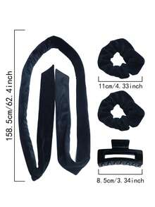 4 piezas Herramienta para trenzar el cabello - Negro - Ver 4