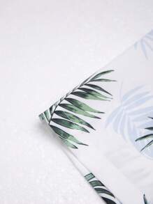 Manfinity RSRT Áo sơ mi họa tiết nhiệt đới cho nam và quần short cạp rút không có áo phông, bộ đồ đi biển - Nhiều màu - Xem 4