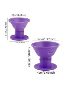 10pcs Magic Hair Curler Set, Smilco Silicone Hair Curlers With 5 Large Curlers And 5 Small Curlers, Suitable For Women And Girls - Purple - View 4