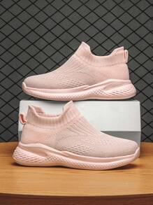 Girls Slip On Sporty Running Shoes For Outdoor - Black - View 1