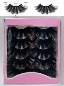 5對超長假睫毛 - 黑色 - 查看 2