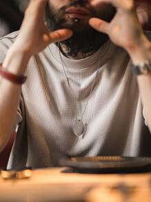 Áo thun & Áo lót Nam Khối Màu Giải trí - Màu Khaki - Xem 4