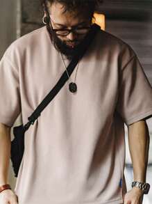 Áo thun & Áo lót Nam Khối Màu Giải trí - Màu Khaki - Xem 5