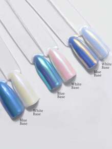 3Pcs Pearl, Diamond Dust Pink, Mirror Effect & Shell Pink Nail Art Decoration Nail Supplies Nails Nail Charms Nail Gems - Multicolor - View 2