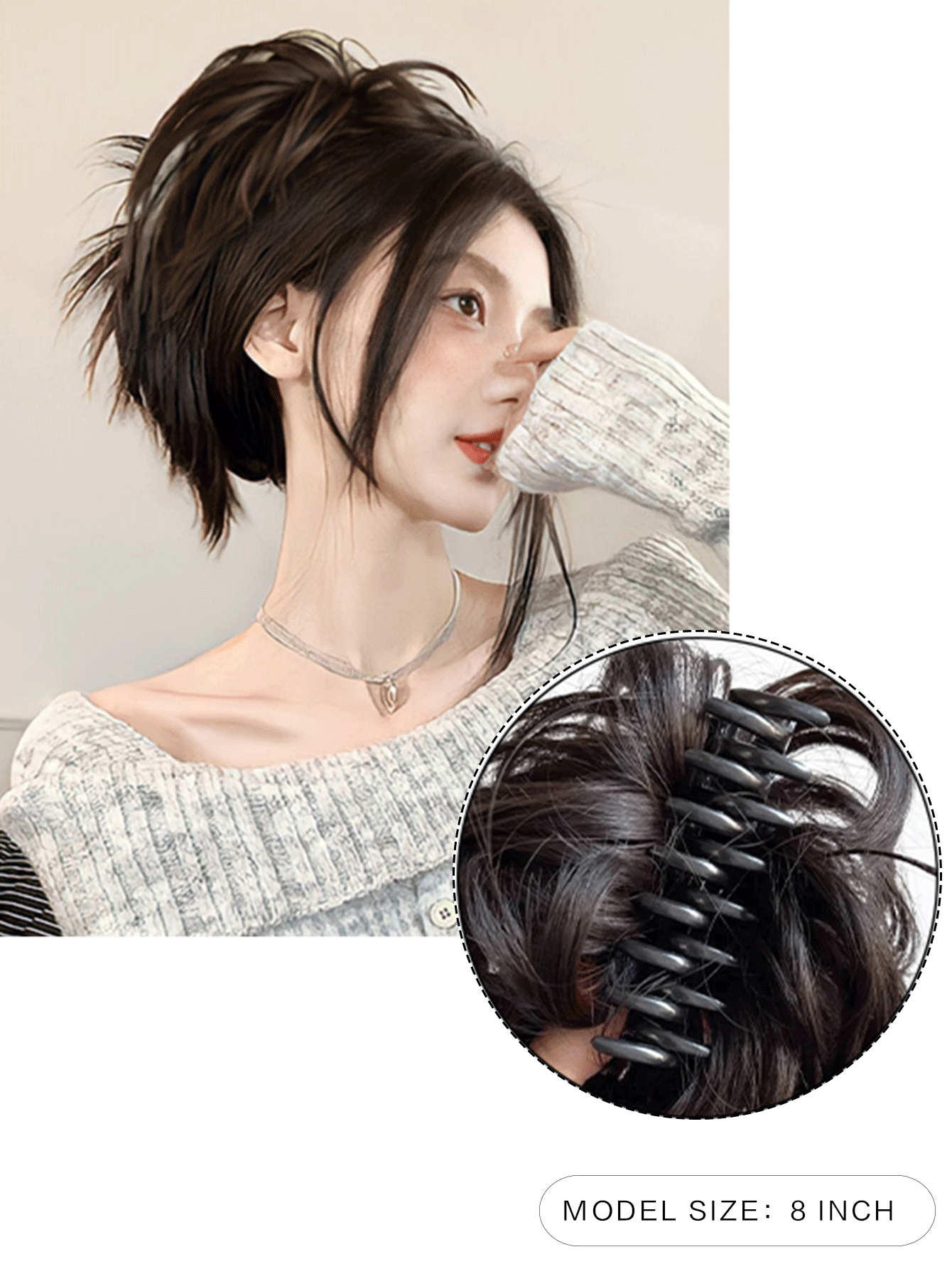 Short Straight Synthetic Hair Updo SHEIN USA