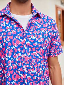 Manfinity Homme Men Allover Print Button Front Shirt - Multicolor - View 8