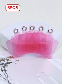 5pcs Clear Phone Lanyard Fixing Clip Card - Pink - View 4