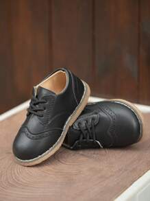 Chicos Zapatos oxford con cordón preppy para exterior - Negro - Ver 3