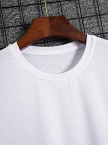 Manfinity Homme Áo thun & Áo lót Nam Đồ họa Lá thư Giải trí - trắng - Xem 6