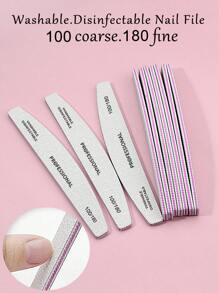 10 chiếc dũa móng tay có thể giặt được 100/180 Grit - Xám - Xem 2