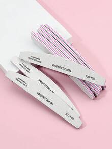 10 chiếc dũa móng tay có thể giặt được 100/180 Grit - Xám - Xem 3