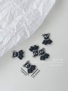 5 件 3D 熊图案美甲装饰 DIY 指甲饰品 美甲宝石 美甲用品 指甲 - 彩色 - 查看 5