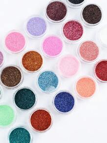 24盒装闪粉美甲粉，适合家用DIY，金色葱花粉美甲闪亮粉，亮片舞台妆闪亮粉美甲 - 彩色 - 查看 5