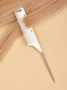 4pcs Rat Tail & Hollow Out Hair Comb Set - White - View 2