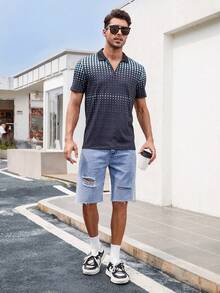 Manfinity Homme Men Allover Print Polo Shirt - Multicolor - View 3