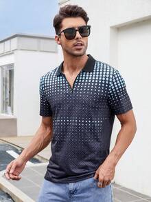 Manfinity Homme Men Allover Print Polo Shirt - Multicolor - View 4