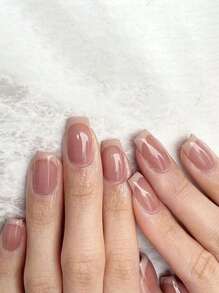 Nâng cấp ngay lập tức vẻ ngoài của bạn với 24 chiếc Bộ móng tay giả hình vuông ngắn kiểu Pháp - Nhiều màu - Xem 2