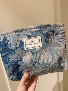 花卉图案大容量化妆包 Y2K 美学花卉化妆包，化妆包，化妆收纳袋，护肤包，洗漱包，旅行必备，邮轮必备，宿舍必备，婚礼伴娘礼物，妈妈礼物，生日礼物，送给朋友和老师的礼物，浴室客厅床边化妆品收纳包，指甲油收纳包，旅行化妆品洗漱包 - 彩色 - 查看 2