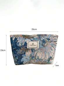 花卉图案大容量化妆包 Y2K 美学花卉化妆包，化妆包，化妆收纳袋，护肤包，洗漱包，旅行必备，邮轮必备，宿舍必备，婚礼伴娘礼物，妈妈礼物，生日礼物，送给朋友和老师的礼物，浴室客厅床边化妆品收纳包，指甲油收纳包，旅行化妆品洗漱包 - 彩色 - 查看 4