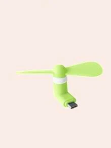 1pc Mini Type-C Phone Fan - Green - View 4