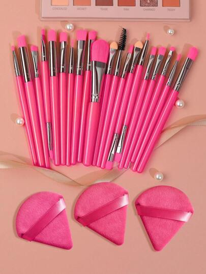 3pcs Makeup Sponge Set + 20pcs Synthetic Hair Eyeshadow Blending Brush Set Makeup Tools For Face And Eyes,Brush Set,Makeup Brush Kit,Make Up Brush Set,Make Up Set Complete,Makeup Brush Set,Complete Makeup Kit,Brush Kit,Brushes Makeup Set,Makeup Gift Set,Giveaways,Professional Makeup Brushes,Complete Makeup Set