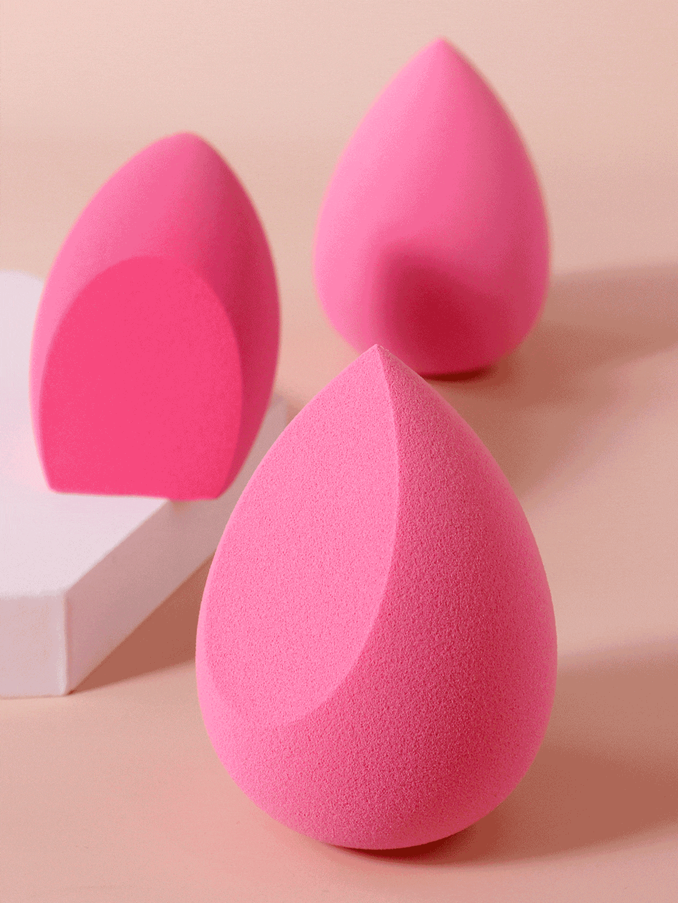 Dry & Wet Use Beauty Egg Makeup Egg Set, 3pcs Soft To Touch Makeup