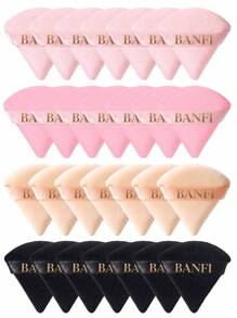 28入組大尺寸化妝粉撲套裝柔軟三角形粉末狀礦物適用於臉部化妝 - 彩色 - 查看 1