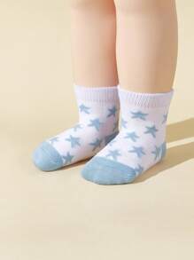 5pairs Baby Star & Stripe Pattern Ankle Socks - Multicolor - View 3