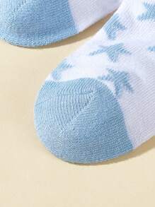 5pairs Baby Star & Stripe Pattern Ankle Socks - Multicolor - View 4