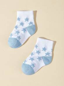 5pairs Baby Star & Stripe Pattern Ankle Socks - Multicolor - View 5