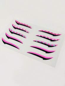 1張水鑽裝飾眼線筆紋身貼紙 - 彩色 - 查看 6