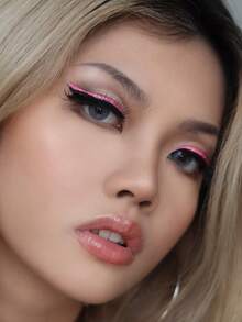 1張水鑽裝飾眼線筆紋身貼紙 - 彩色 - 查看 7