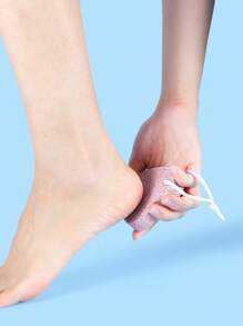 磨腳神器去角質老火山石磨砂家用挫足磨砂 - 粉色 - 查看 3