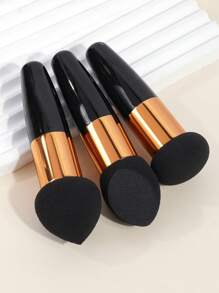 3 cái bông phấn nền trang điểm - màu đen - Xem 2