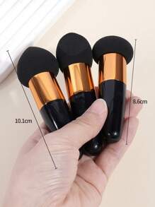 3 cái bông phấn nền trang điểm - màu đen - Xem 3