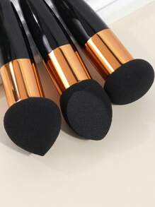 3 cái bông phấn nền trang điểm - màu đen - Xem 6