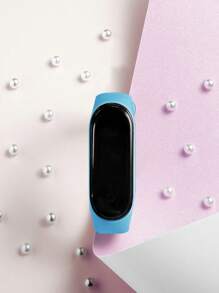 1pc Kids TPU Strap Sporty Oval Dial Digital Watch For Daily Life - Baby Blue - View 3