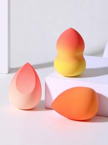 3入組漸層化妝海綿 - 橘色 - 查看 2