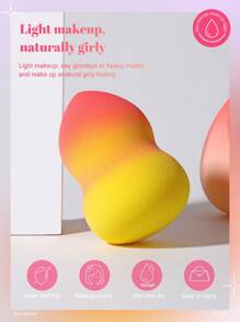 3入組漸層化妝海綿 - 橘色 - 查看 3