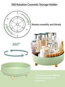 化妆品收纳盒 360 度旋转化妆品收纳盒化妆展示盒大容量护肤品收纳盒美容收纳盒多功能化妆品收纳盒、房间、家居、卧室、浴室、房屋、粉色房间、客厅装饰、旅行用品、礼品袋、送给妈妈、爸爸、男士、朋友、老师、生日、婚礼、书桌、架子、配件、礼品盒、趣味礼物、收纳 - 薄荷綠 - 查看 3