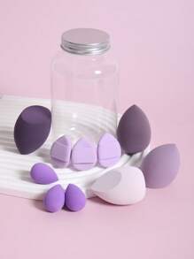 10 件化妆海绵带储物盒，包括 4 件化妆海绵，3 件迷你化妆海绵，3 件迷你手指气垫粉扑；多色化妆海绵，适用于液体、乳霜和粉末，无乳胶干湿两用粉底化妆海绵；带气垫粉扑，无乳胶混合海绵和化妆扑，适用于液体粉底、粉底、遮瑕膏。适合所有皮肤类型。 - 彩色 - 查看 2